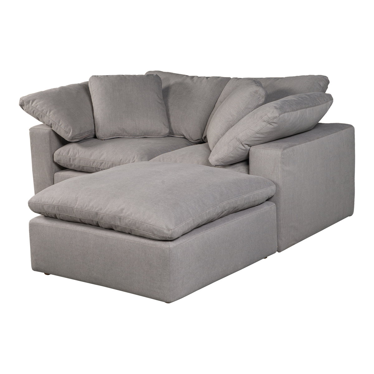 Terra Condo Nook Modular Sectional Light Grey, Sectional Sofa by Moe's Home, 76" width x 32" height x 76" depth View 3