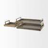 Shay Aluminium Tray - Medium, Decorative Tray by Mercana, 17" length x 12" width x 3" height thumbnail 14