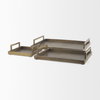 Shay Aluminium Tray - Medium, Decorative Tray by Mercana, 17" length x 12" width x 3" height thumbnail 14