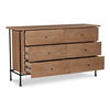 Rene 6 Drawer Dresser Brown, by Moe's Home, 60" width x 35" height x 20" depth thumbnail 2