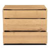 Quinton 3 Drawer Nightstand Natural Oak thumbnail 1