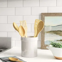 Online Designer Kitchen Stoneware Tool Holder Utensil Crock