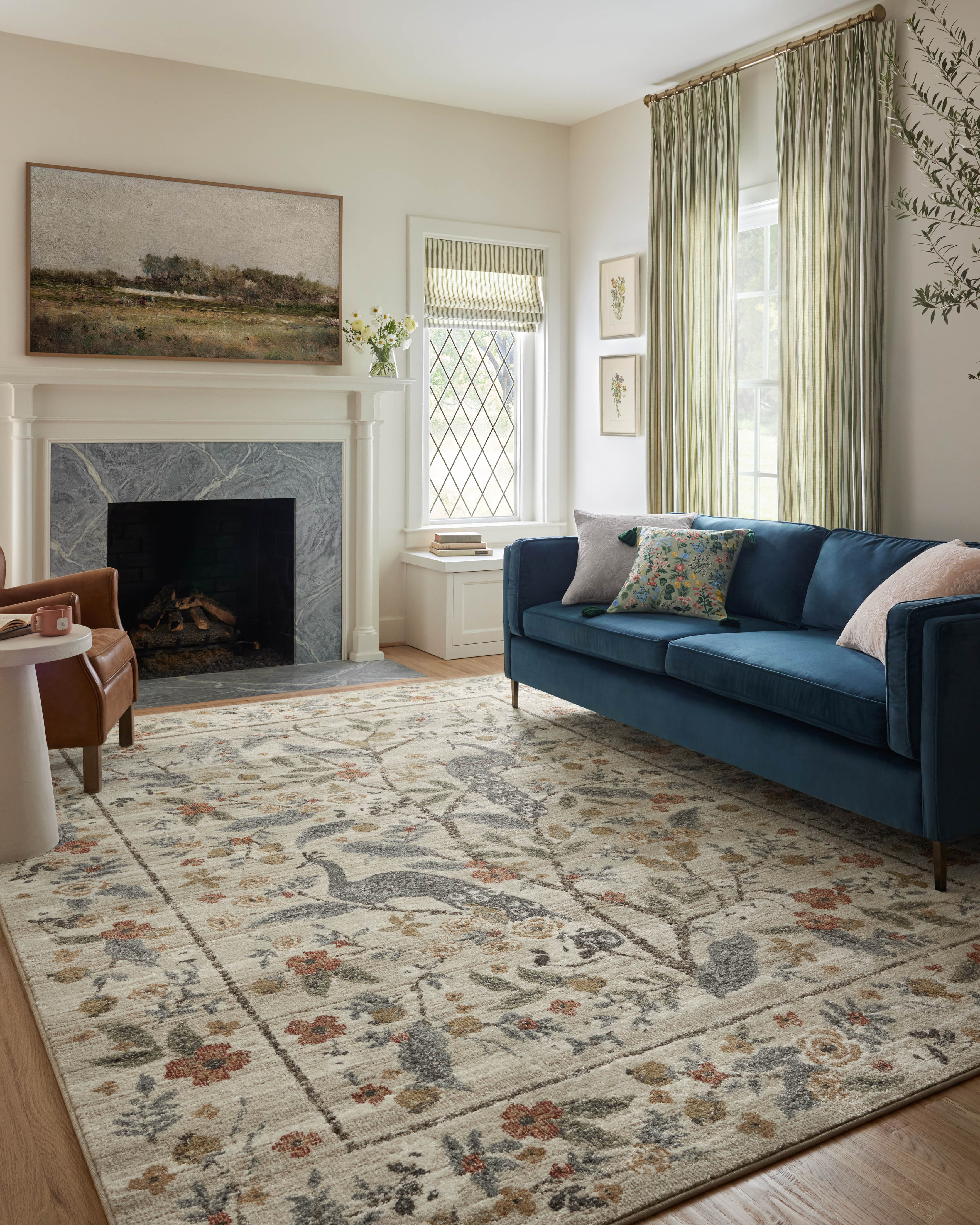 Rifle Paper Co. x Loloi Laurel Rug, 2'8" length x 8' width View 2
