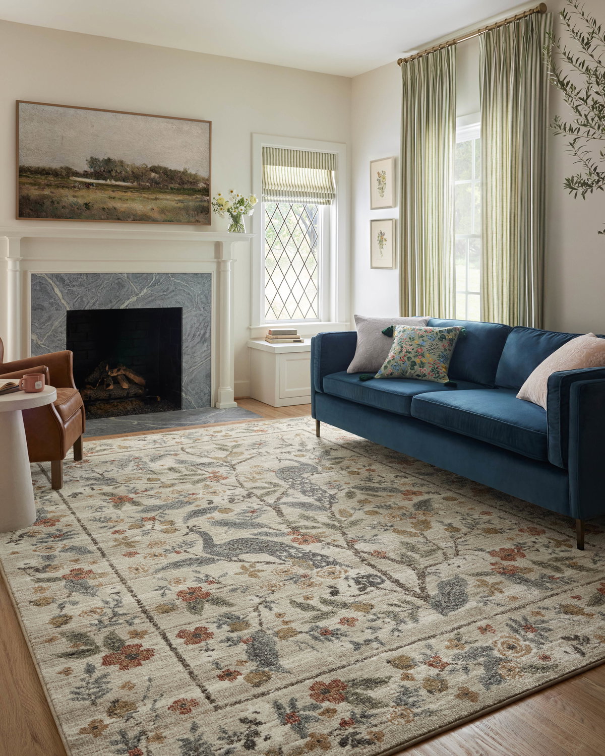 Rifle Paper Co. x Loloi Laurel Rug, 3'11" length x 5'7" width View 2