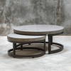 Aiyara Gray Nesting Tables Set/2, Side & End Table by Uttermost, 42.5" width x 18" height x 42.5" depth thumbnail 4