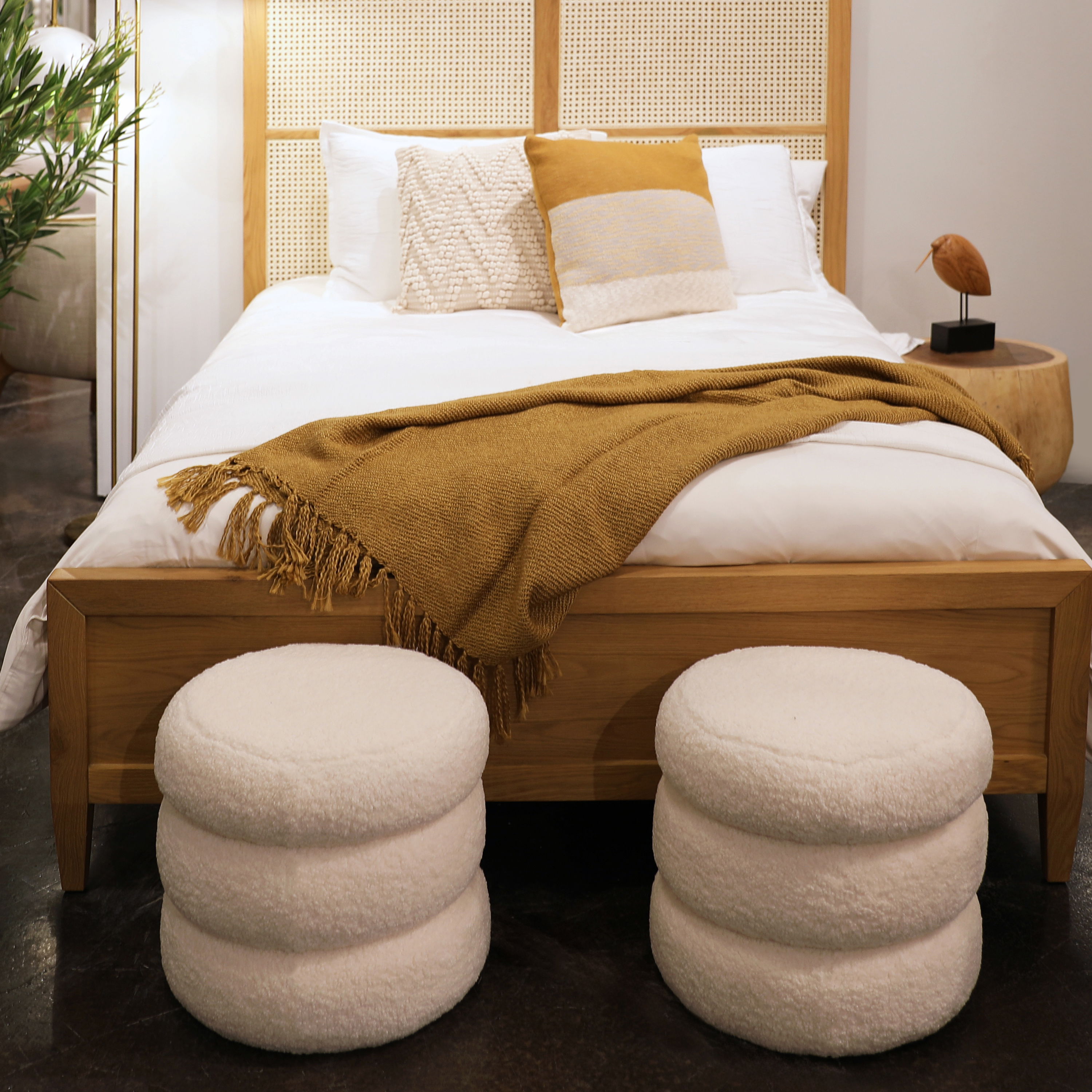 Jolo Ottoman W/ Perf. Fabric, by Dovetail, 18" width x 17" height x 18" depth View 3