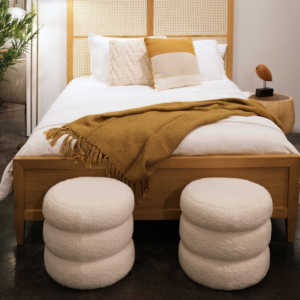 Jolo Ottoman W/ Perf. Fabric, by Dovetail, 18" width x 17" height x 18" depth View 3