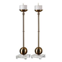 Online Designer Living Room Laton Brass Candleholders S/2