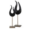 Black Flame Sculptures Set/2, Decorative by Uttermost, 7.25" width x 24.25" height x 4.5" depth thumbnail 1