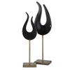 Black Flame Sculptures Set/2, Figurines & Statue by Uttermost, 7.25" width x 24.25" height x 4.5" depth thumbnail 1