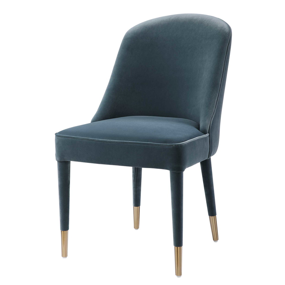 Brie Armless Chair Blue Set Of 2, Accent Chair by Uttermost, 21" width x 36.5" height x 27" depth View 3
