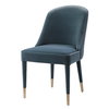 Brie Armless Chair Blue Set Of 2, Accent Chair by Uttermost, 21" width x 36.5" height x 27" depth thumbnail 3