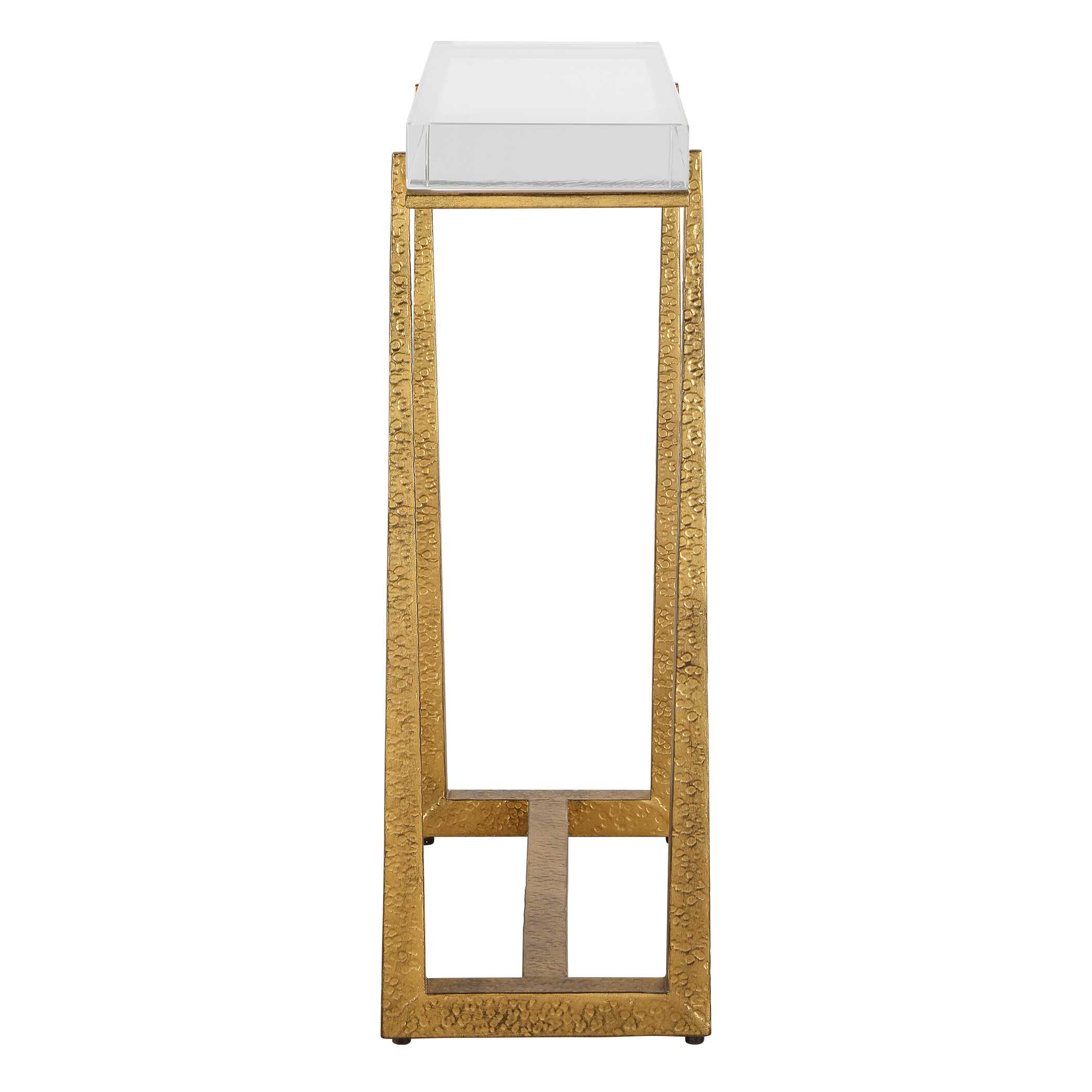 Midas Thick Crystal Accent Table large image 