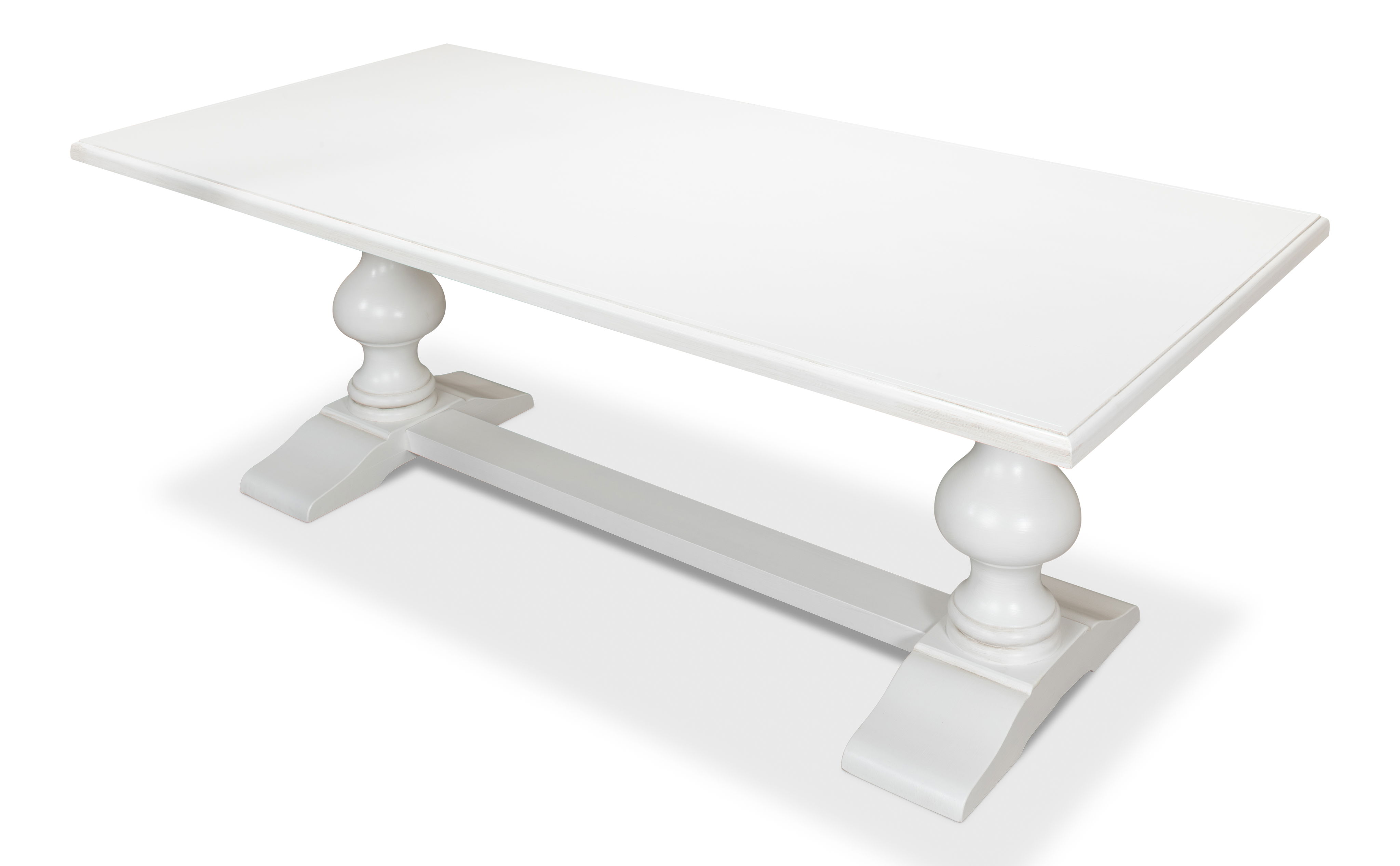 *Lionisio Trestle Table, Cortina White, Dining Table by Sarreid, 84" length x 41" width x 30" height View 10
