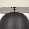 Sadiyah Black Brushed Metal with Beige Shade Table Lamp, by Mercana, 19.5" length x 19.5" width x 24" height thumbnail 10