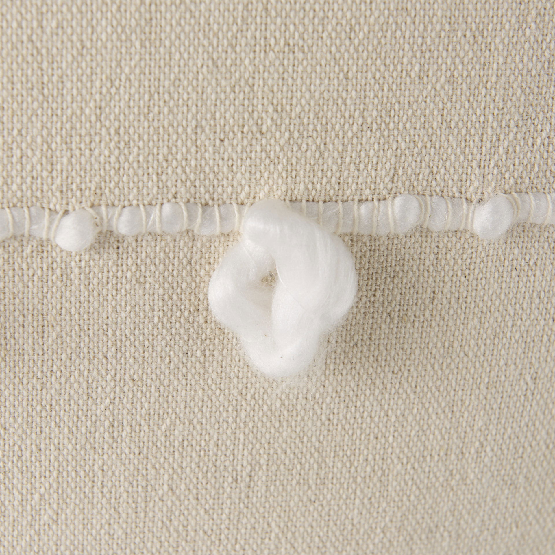 Erica 20 x 20 Cream With White Detail Decorative Pillow Cover, by Mercana, 20" length x 20" width x 0.2" height View 9