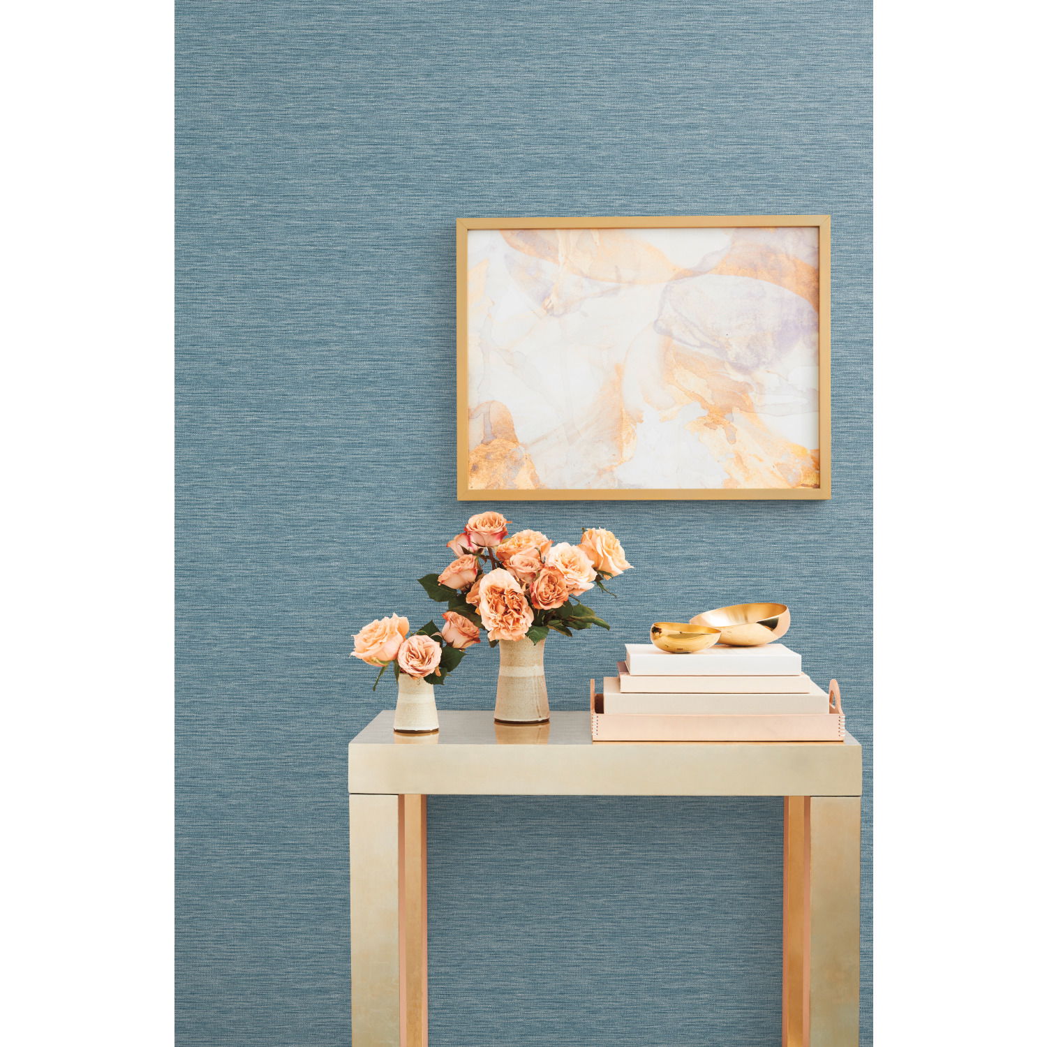 Challis Woven Blue Wallpaper large image 