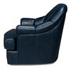 Scoth Swivel Chair In Distilled Lthr,Blu, Seating by Sarreid, 35" length x 39" width x 35" height thumbnail 9