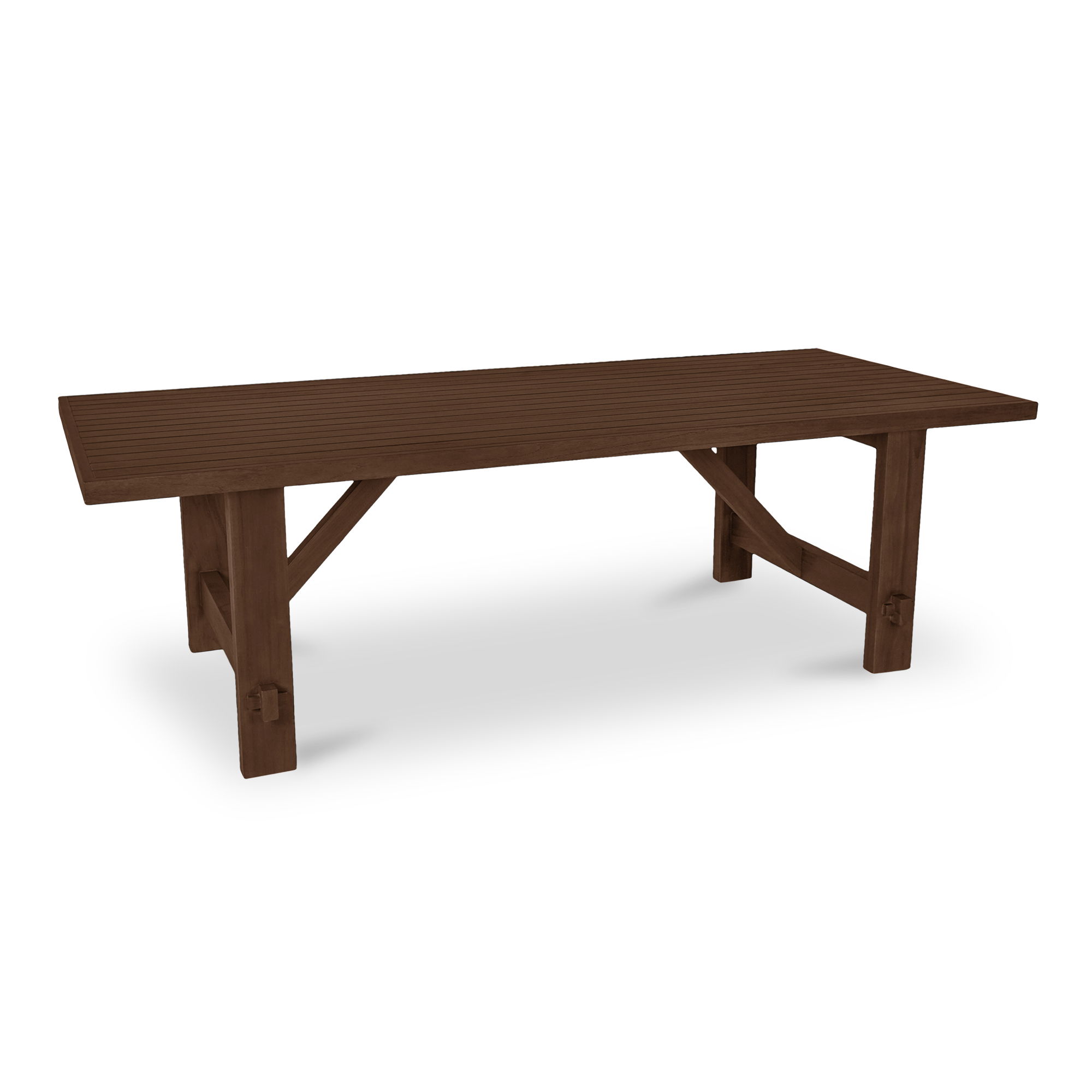 Esmond Outdoor Dining Table Brown, Outdoor Table by Moe's Home, 8'1.99" width x 2'6.24" height x 3'6.01" depth View 2