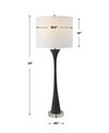 Fountain Black Stone Buffet Lamp, Table Lamp by Uttermost, 12" width x 34" height x 12" depth thumbnail 3