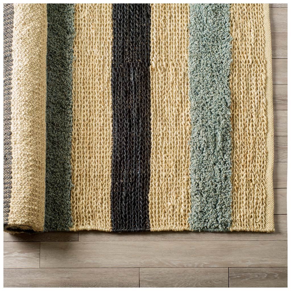 Dolman 8 x 10 Multi-Colored Jute Hand Woven Rug, by Mercana, 9'10.9" length x 7'10.88" width x 0.2" height View 1