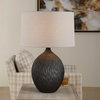 Levee Satin Black Table Lamp, by Uttermost, 18" width x 27" height x 18" depth thumbnail 3