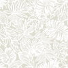 Batik Tropical Leaf Beige Peel & Stick Wallpaper, by York Wall, 16'6" length x 1'8.5" width x 0.02" depth thumbnail