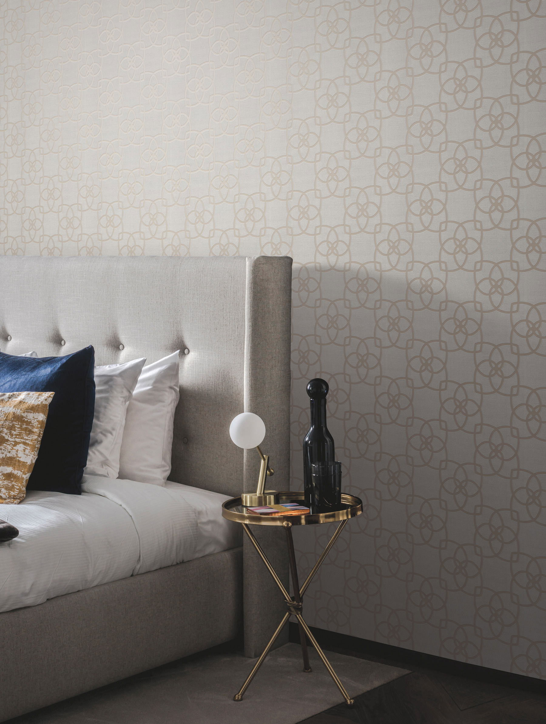 Serendipity Light Grey & Light Brown Wallpaper large image 