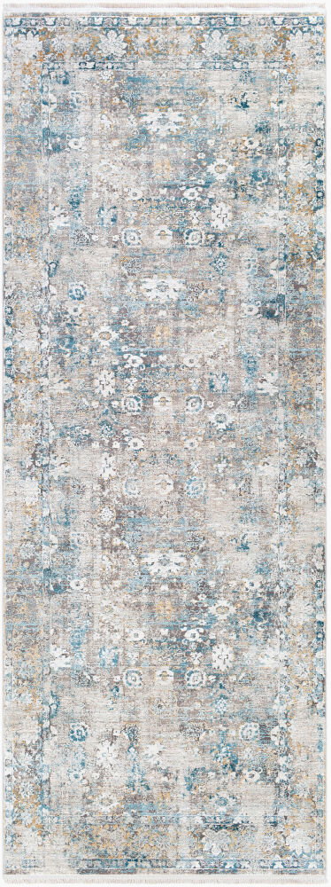 Solar Machine Woven Rug, by Surya, 8'0.06" length x 3'0.61" width
