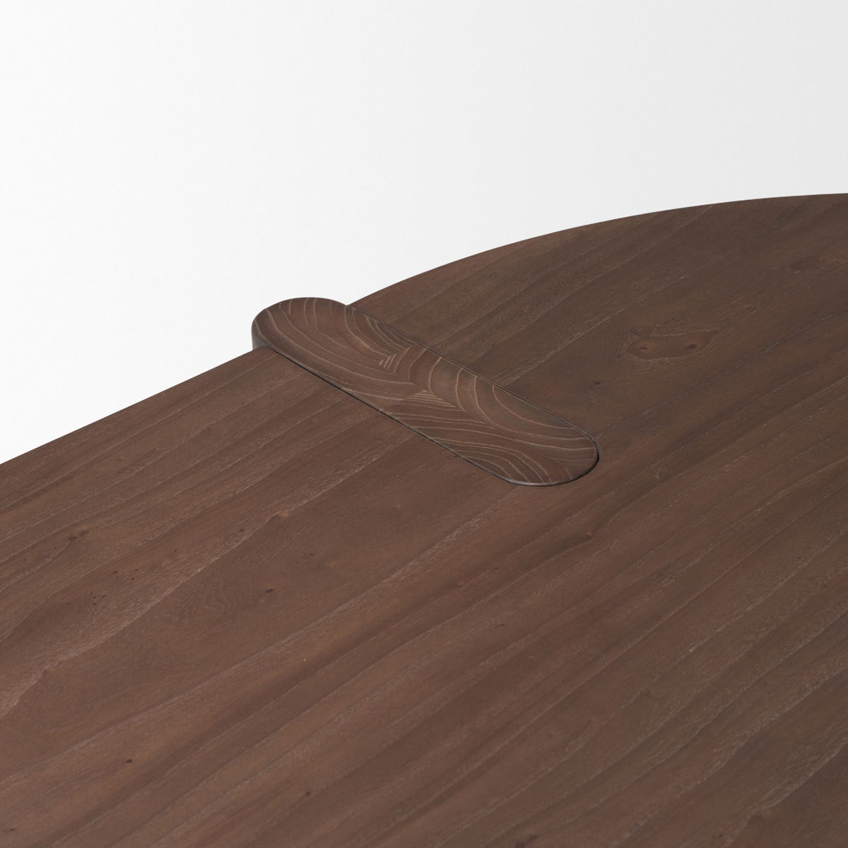 Sohan 91'L x 38'W Oval Dining Table | Dark Brown Wood | Seats 8, by Mercana, 91" length x 38" width x 30" height View 7