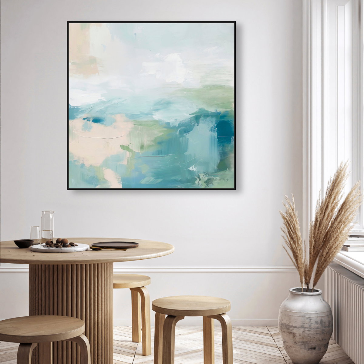 Turquoise Echoes I (Diamond Dust), Art by Oliver Gal,  30x30 View 3
