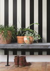 Awning Stripe Black & White Wallpaper thumbnail 1