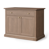 Braxton Dark Brown Solid Wood with Antique Knobs Accent Cabinet 1 Drawer 2 Doors thumbnail 0