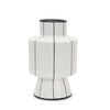 Dinah Large White with Black Stripes  Ceramic Vase, by Mercana, 9.84" length x 9.84" width x 15.94" height thumbnail 1