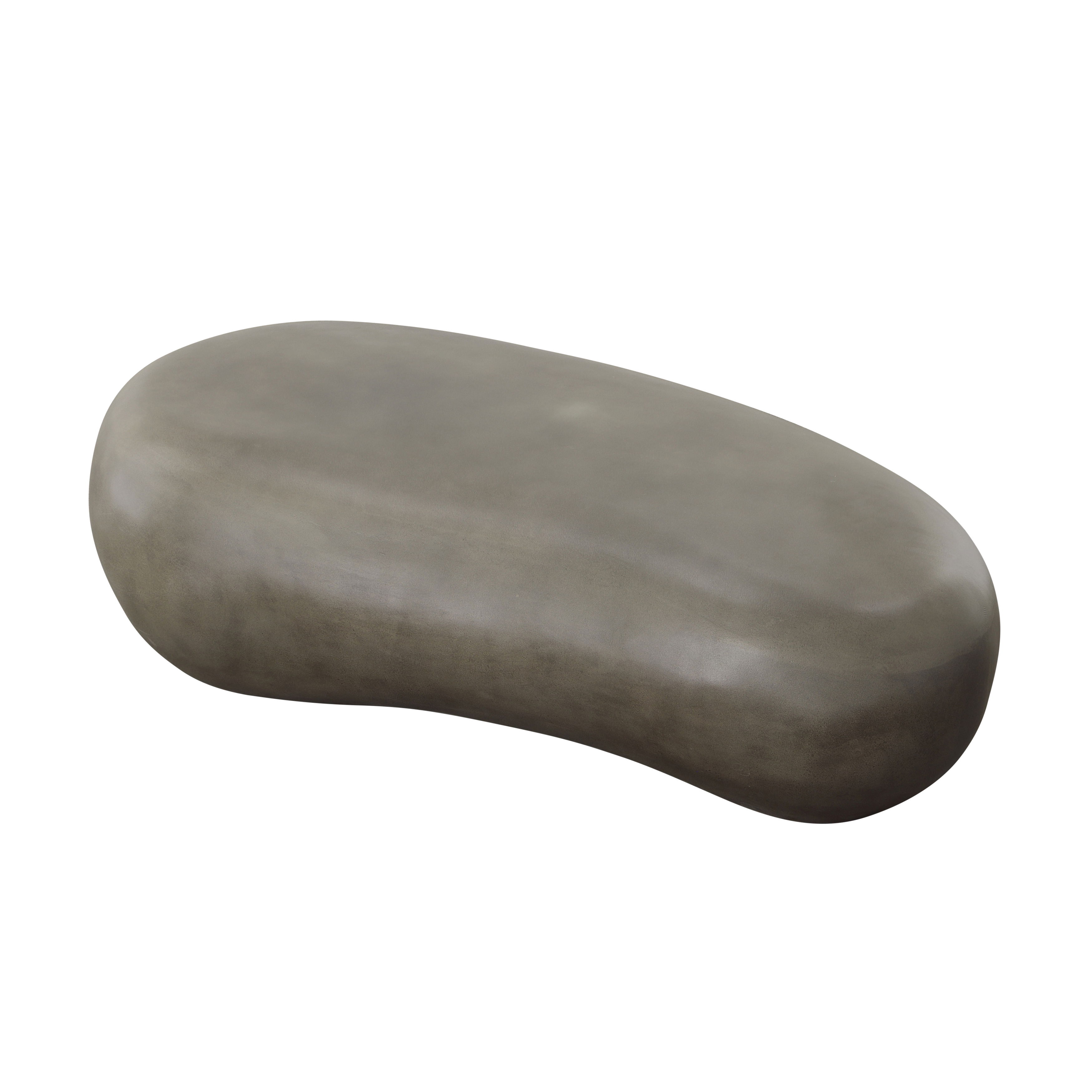 Sicilly Pebblestone Dark Grey, Coffee Table by Dovetail, 61.25" width x 17" height x 31.5" depth View 5