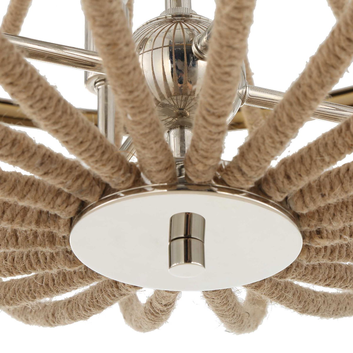 Lovelock 4 Light Rope Empire Chandelier, Pendant by Uttermost, 27.5" width x 24.25" height x 27.5" diameter View 8