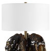 Jaudon Brown Glass Table Lamp, by Uttermost, 19" width x 23" height x 19" depth thumbnail 6