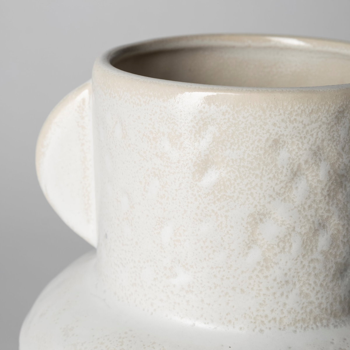 Judy Small Eggshell Ceramic Vase, by Mercana, 8.07" length x 6.69" width x 8.07" height View 7