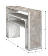 Genara Bone White Carved Console Table, Furniture by Uttermost, 48" width x 30" height x 12" depth thumbnail 3