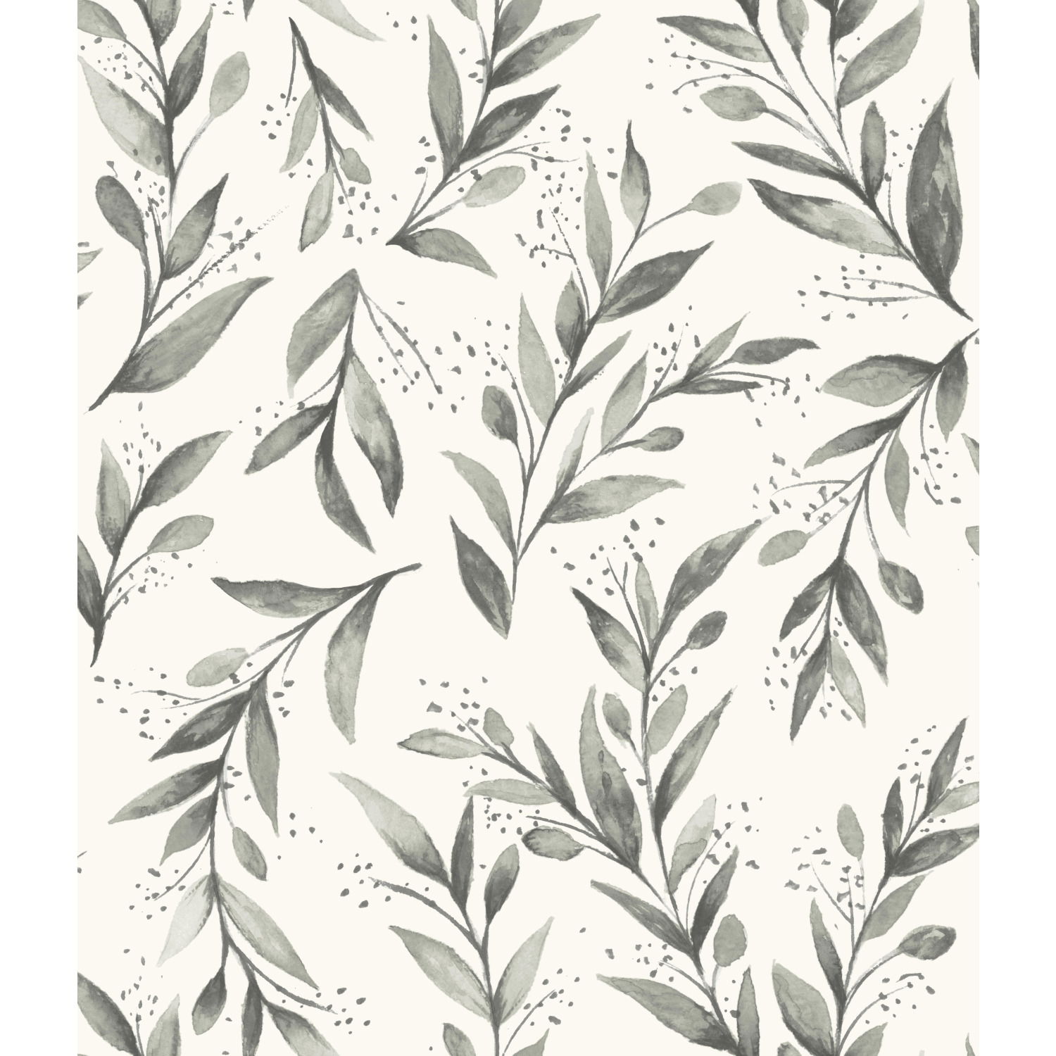 Olive Branch Charcoal Wallpaper large image 
