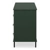 Reagan 6 Drawer Dresser Deep Green, by Moe's Home, 63" width x 30.25" height x 18.5" depth thumbnail 3