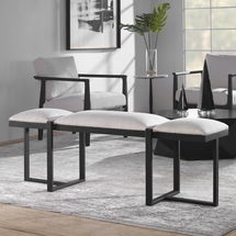 Online Designer Living Room Triple Cloud Modern Upholstered Bench
