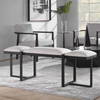 Triple Cloud Modern Upholstered Bench, Benche by Uttermost, 60.75" width x 22" height x 16" depth thumbnail 2