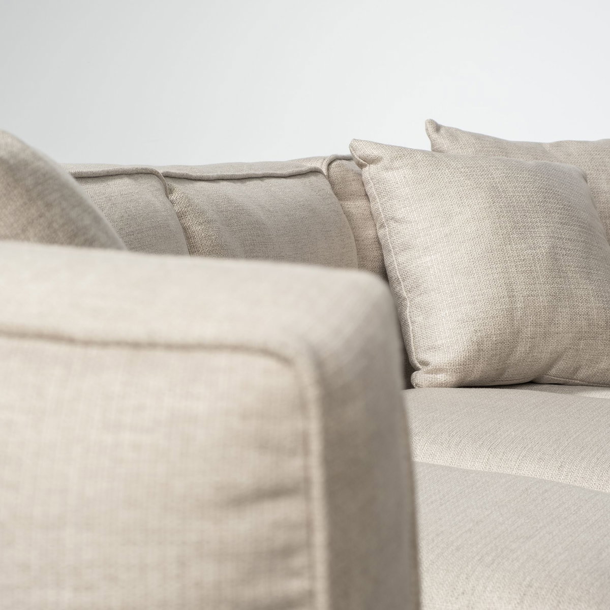 Denali III Beige Upholstered Wooden Frame Sectional, Sectional Sofa by Mercana, 121" length x 86" width x 30.25" height View 9