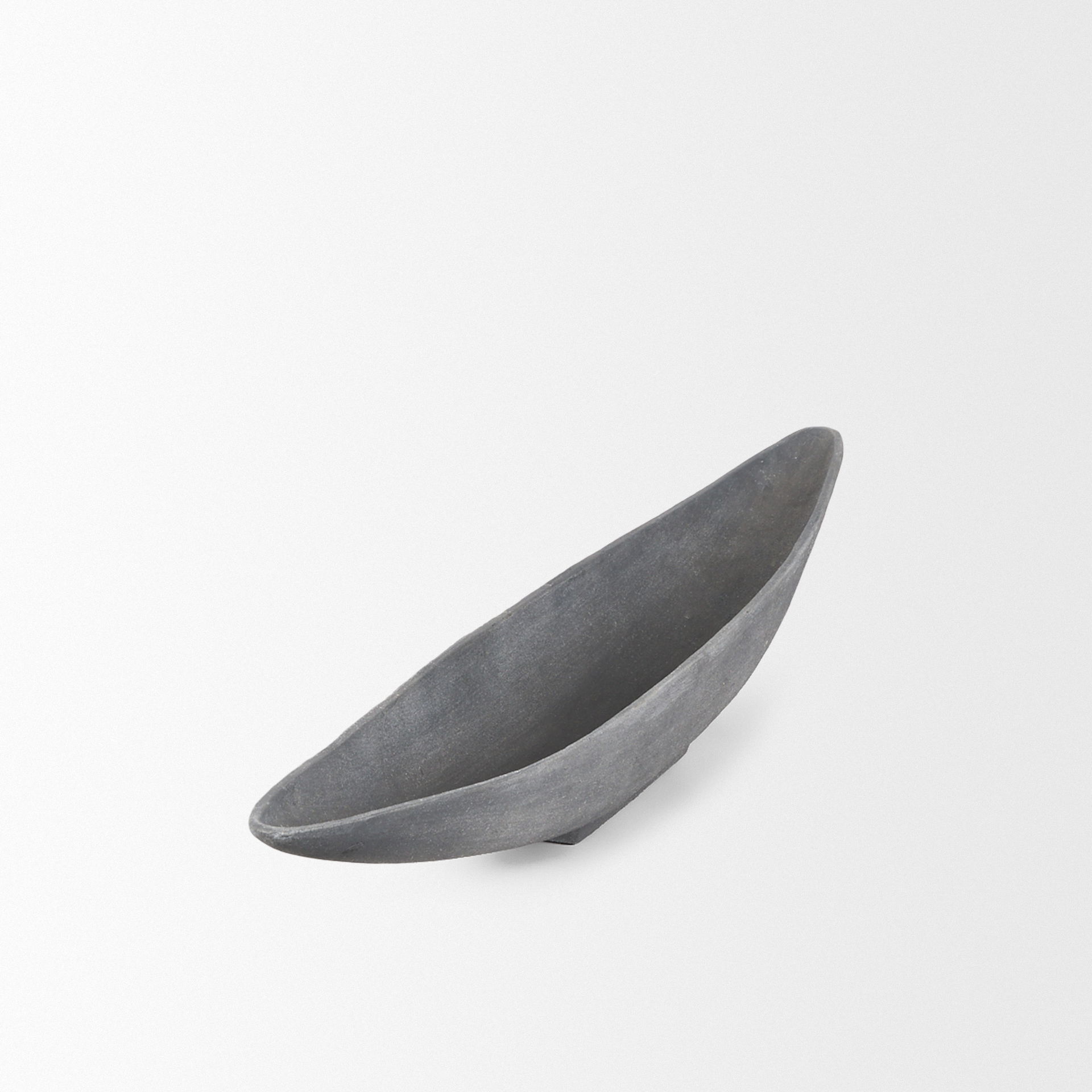 Piero Small Concrete Finished Metal Decorative Bowl, by Mercana, 31.5" length x 5" width x 4" height View 5