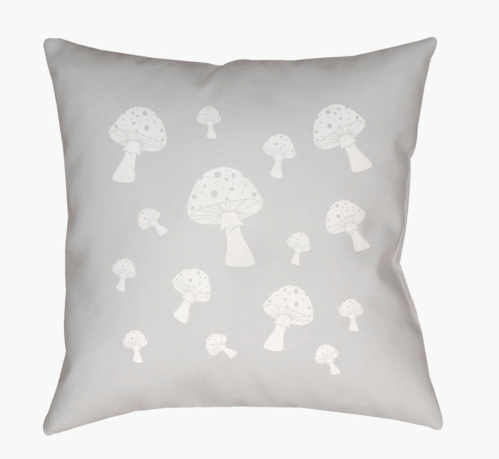 Mushrooms Accent Pillow, Decorative Pillow by Surya, 20" length x 20" width