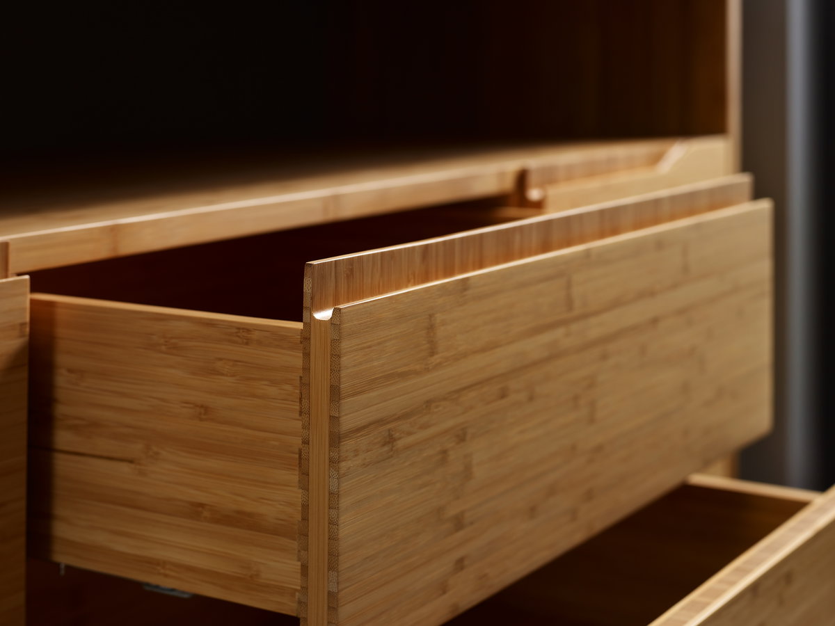 Currant Media Unit, Caramelized, Media Console by Greenington, 54" length x 18" width x 29" height View 7