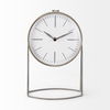 Aurus Matte Gray Metal Table Clock, by Mercana, 7.87" length x 4.72" width x 12.4" height thumbnail 3