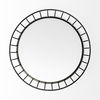 Helena 20L x 20W Black Metal Mirrored Bottom Round Serving Tray thumbnail 2