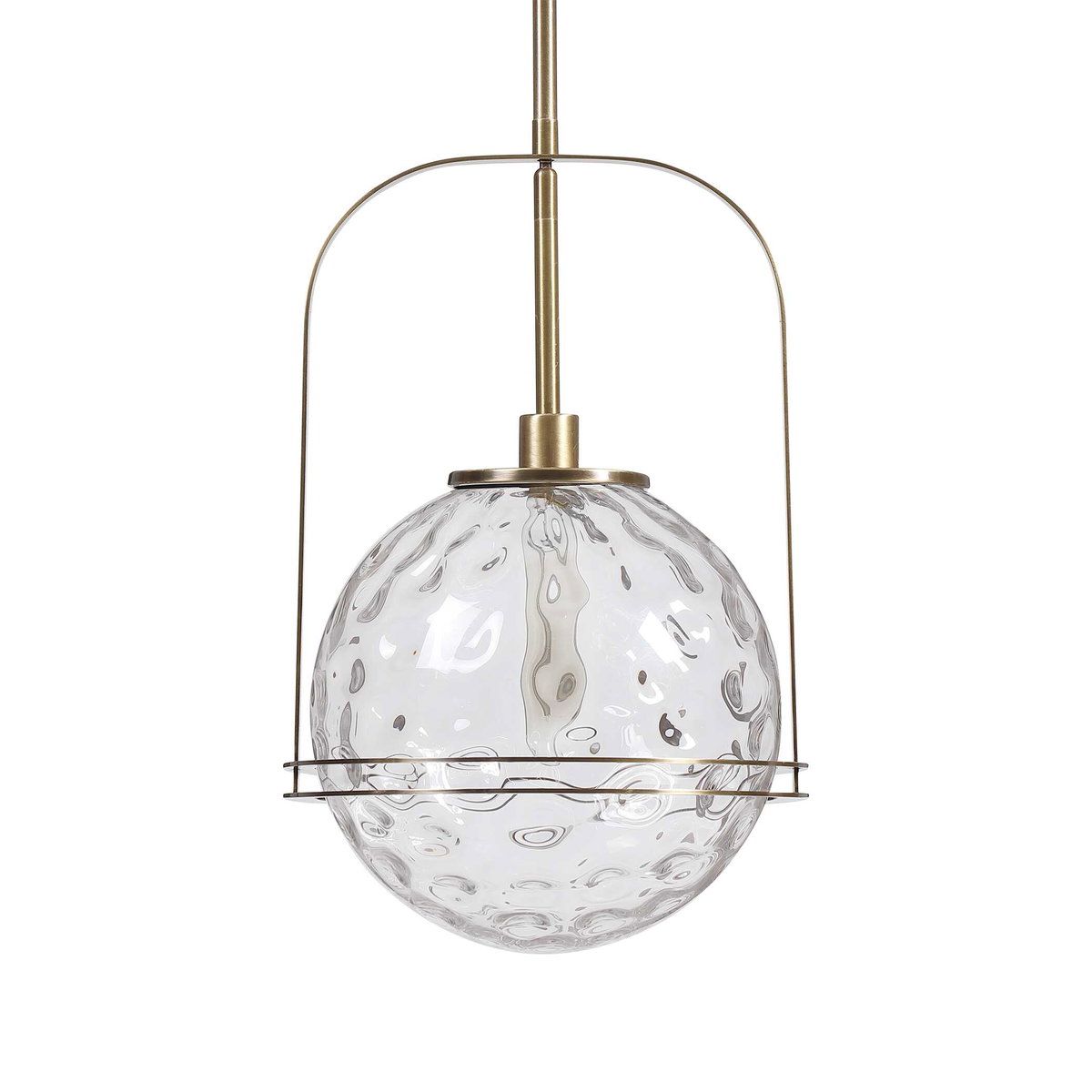 Mimas 1 Light Globe Pendant, Mini Light Pendant by Uttermost, 13" width x 20.25" height x 13" diameter x 13" depth View 3